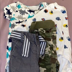 2 shirts and 2 pair of pants